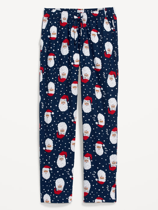 Printed Flannel Pajama Pants for Men - Brown