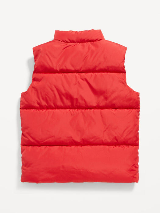 Gender-Neutral Water-Resistant Frost-Free Puffer Vest for Kids