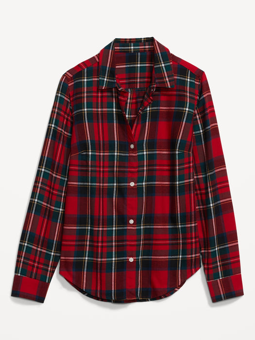 Plaid Flannel Classic Shirt for Women