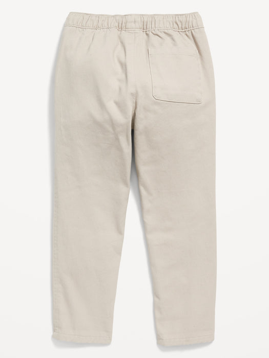 Loose Taper Jersey-Lined Twill Pull-On Pants for Toddler Boys