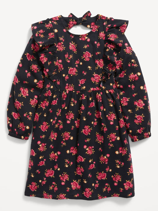 Fit & Flare Ruffle-Trim Floral Dress for Toddler Girls