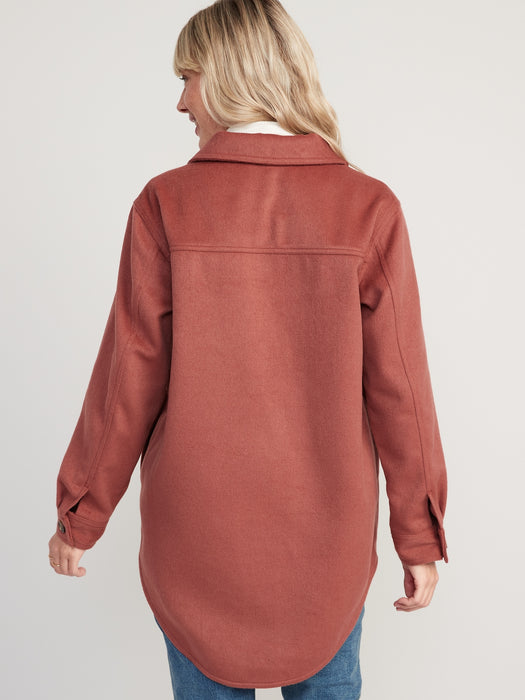 Soft-Brushed Utility Shacket for Women
