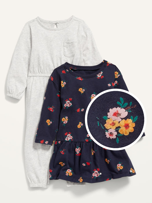 Long-Sleeve Dress & Jumpsuit 2-Pack for Baby - Multi