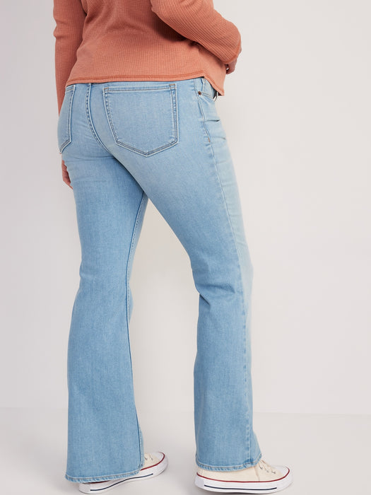 Maternity FitsYou 3-Sizes-in-1 Premium Full Panel Flare Jeans - Red