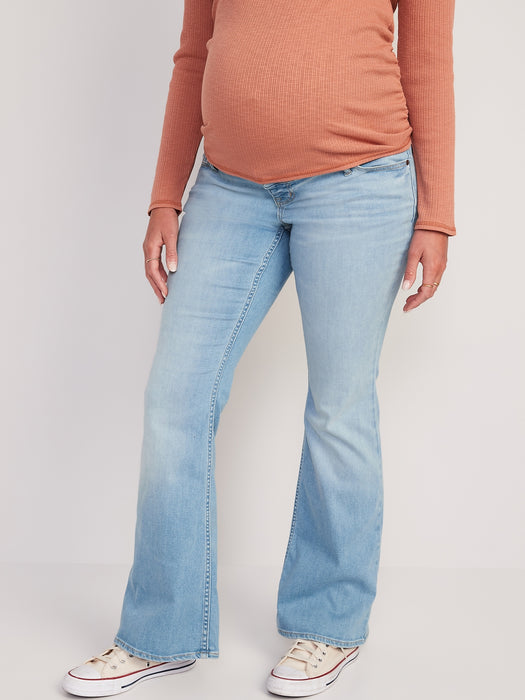 Maternity FitsYou 3-Sizes-in-1 Premium Full Panel Flare Jeans - Red