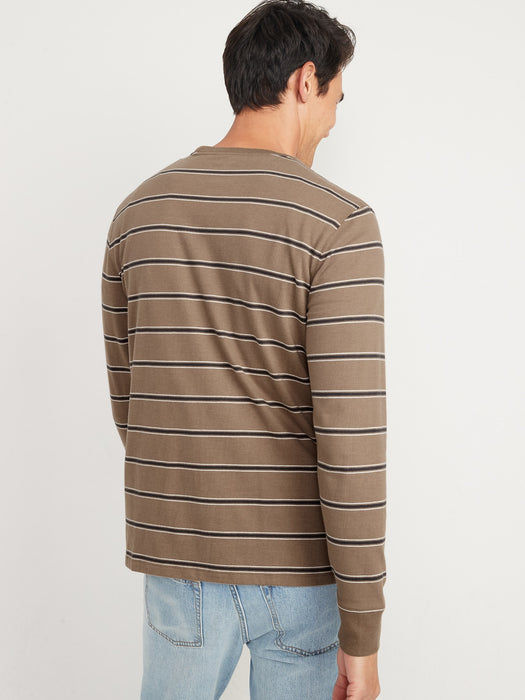 Striped Long-Sleeve Rotation T-Shirt for Men