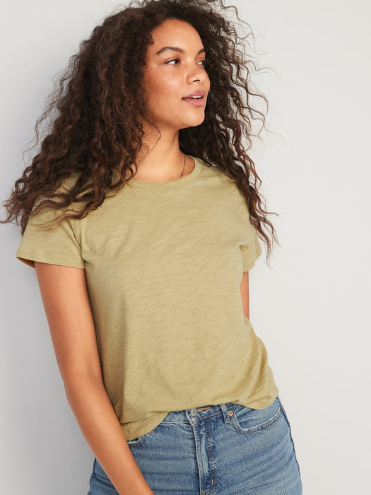 EveryWear Slub-Knit T-Shirt for Women - Green