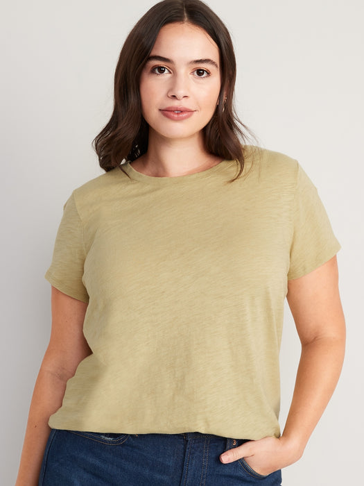 EveryWear Slub-Knit T-Shirt for Women - Green