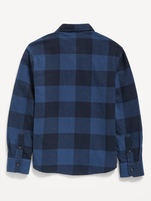 Plaid Flannel Utility Pocket Shirt for Boys - Multi