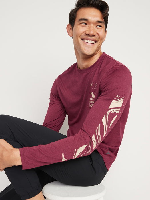 Graphic Go-Dry Cool Odor-Control Core Long-Sleeve T-Shirt for Men
