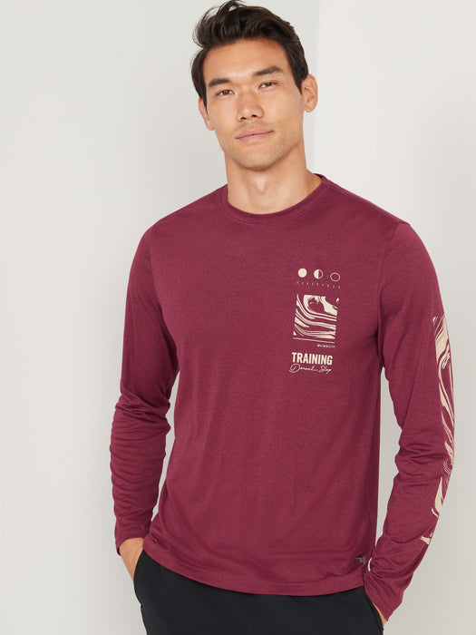 Graphic Go-Dry Cool Odor-Control Core Long-Sleeve T-Shirt for Men