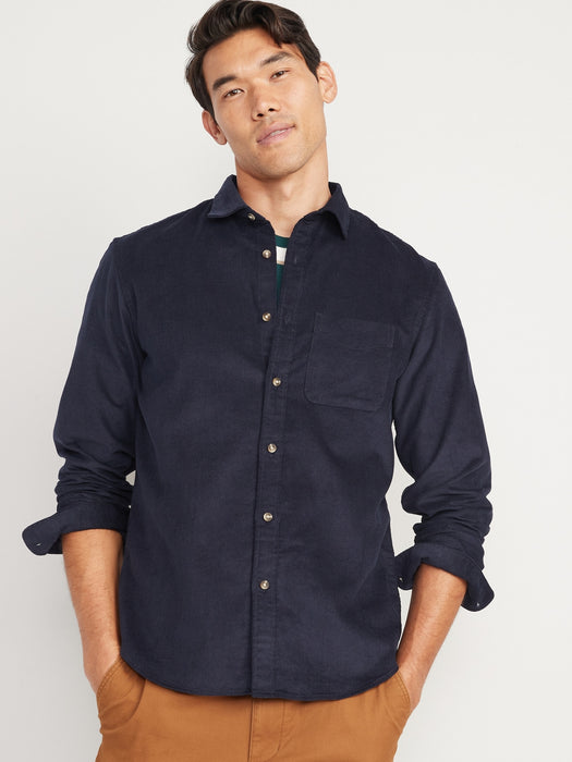 Regular-Fit Everyday Non-Stretch Corduroy Shirt for Men