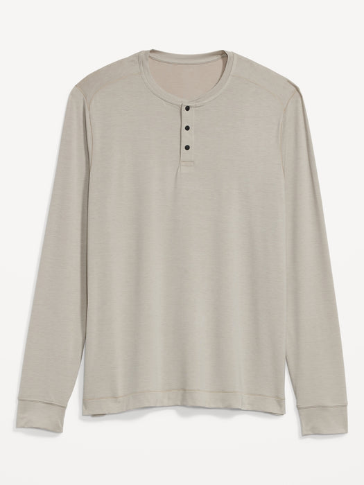 Beyond 4-Way Stretch Long-Sleeve Henley T-Shirt for Men