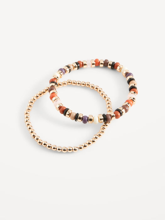 Beaded Stretch Bracelets Variety 2-Pack for Women