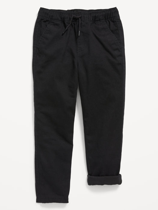 Loose Taper Jersey-Lined Twill Pull-On Pants for Toddler Boys