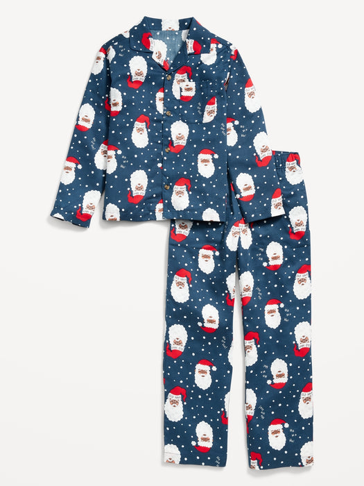Gender-Neutral Matching Flannel Pajama Set for Kids