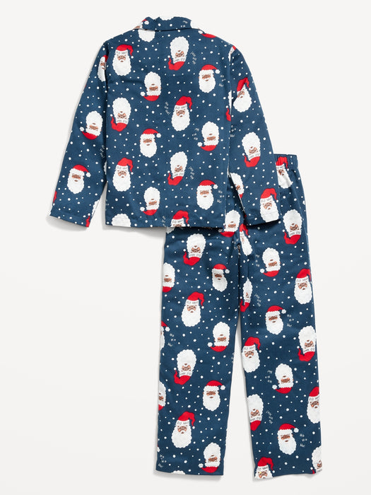 Gender-Neutral Matching Flannel Pajama Set for Kids