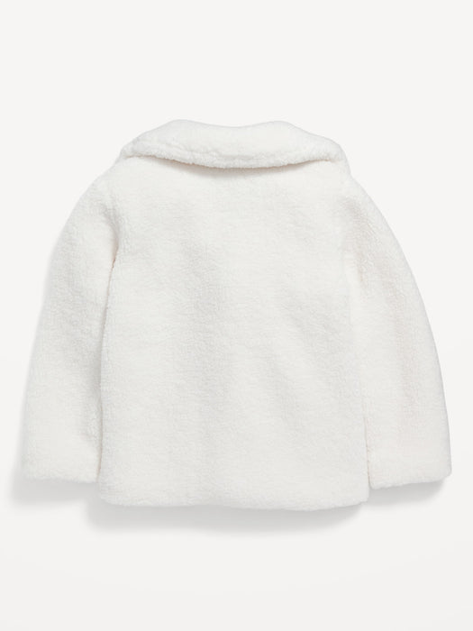 Cozy Sherpa Button-Front Jacket for Girls