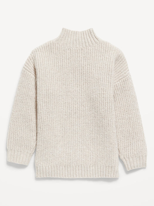 Mock-Neck Cocoon Sweater for Toddler Girls