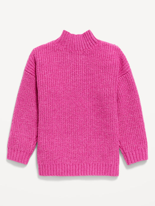 Mock-Neck Cocoon Sweater for Toddler Girls