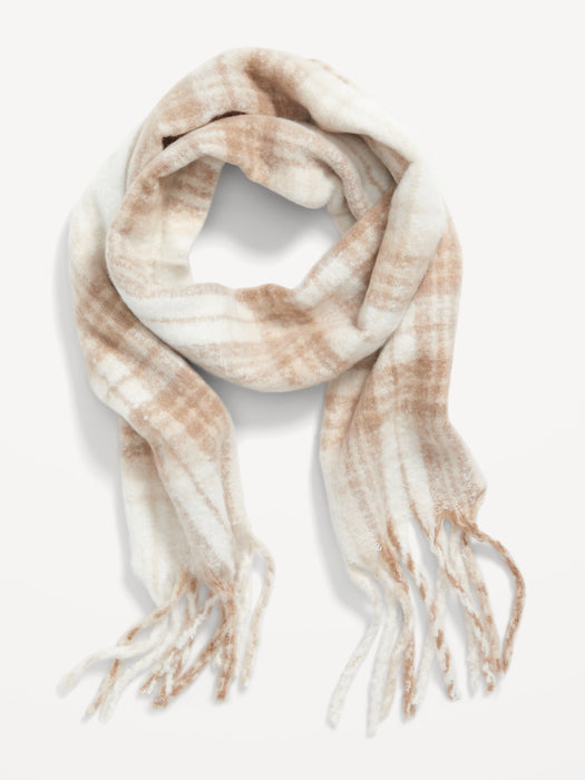 Cozy Soft-Brushed Patterned Scarf for Women