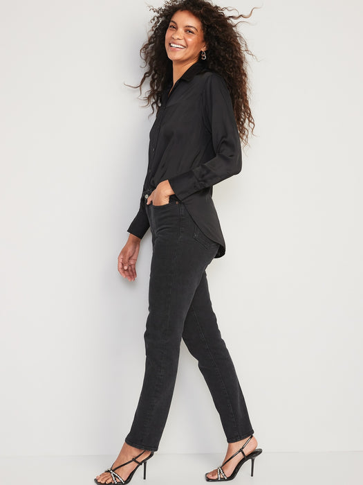 Satin Boyfriend Shirt for Women
