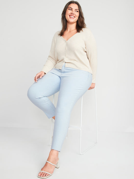 Curvy High-Waisted O.G. Straight Cut-Off Ankle Jeans for Women