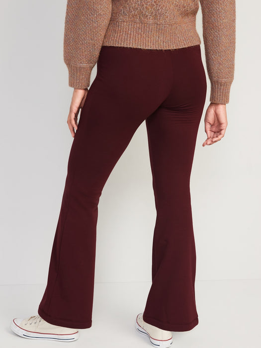 High-Waisted Fleece-Lined Flare Leggings for Women