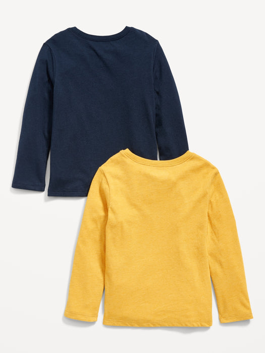 Unisex Long-Sleeve Graphic T-Shirt 2-Pack for Toddler