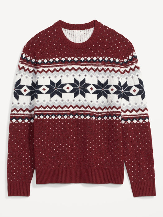 Cozy Matching Fair Isle Sweater for Men