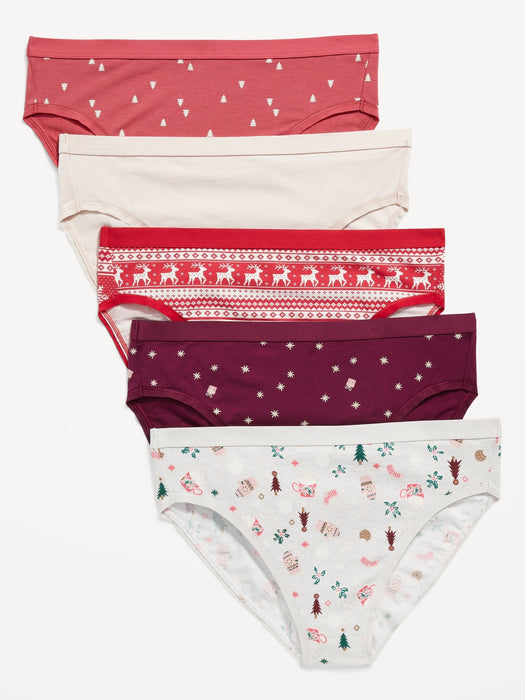 High-Waisted Supima® Cotton Bikini Underwear 5-Pack for Women
