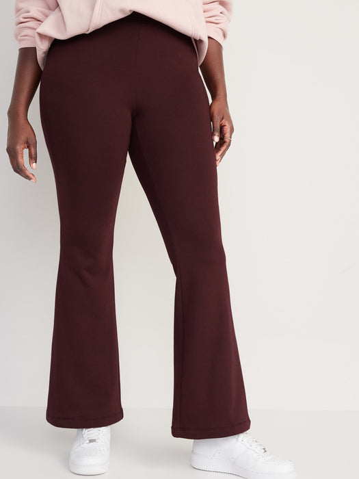 High-Waisted Fleece-Lined Flare Leggings for Women
