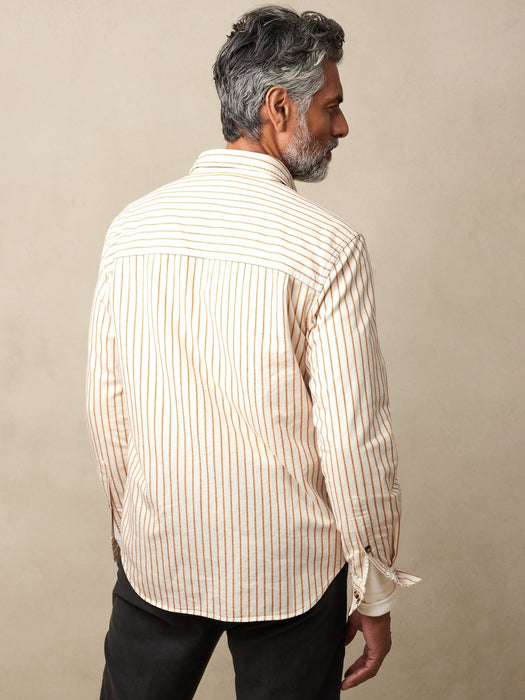 BR ARCHIVES Ticking Stripe Shirt - Gold