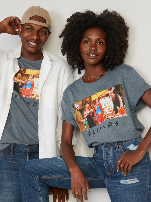 Friends™ Graphic Gender-Neutral T-Shirt for Adults - Gray
