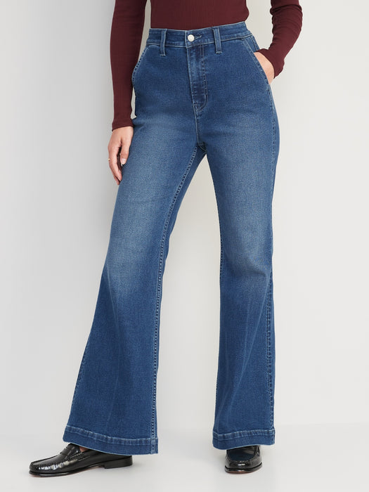 Extra High-Waisted 360° Stretch Trouser Flare Jeans for Women