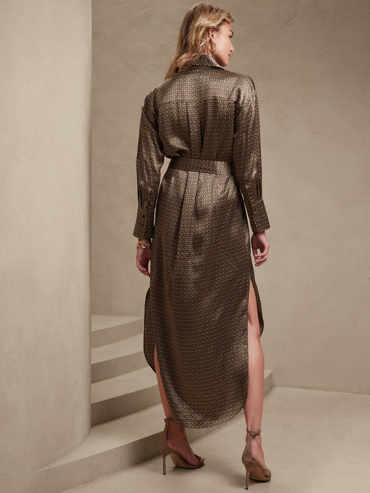 Muse Silk Maxi Shirtdress