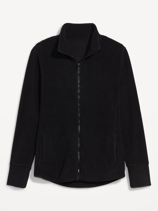 Full-Zip Fleece Jacket for Women - Black