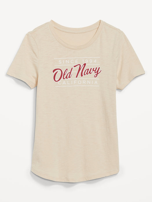 EveryWear Logo Graphic T-Shirt for Women - Beige