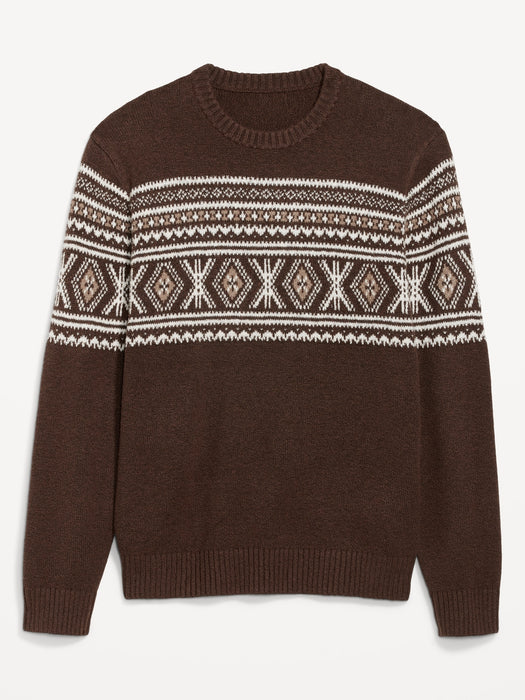 Cozy Matching Fair Isle Sweater for Men