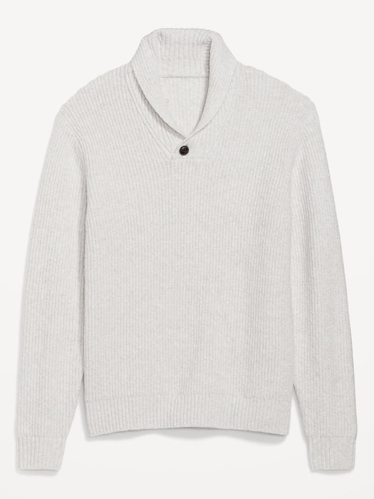 Textured-Knit Shawl-Collar Sweater for Men