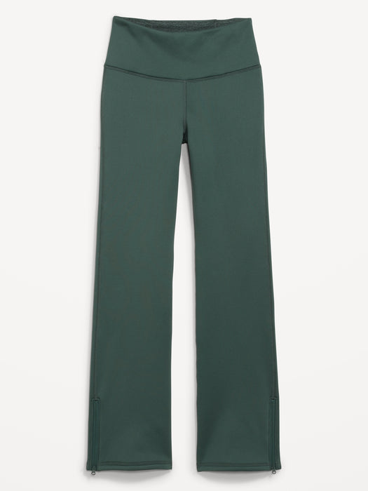 High-Waisted UltraCoze Fleece-Lined Flare Leggings for Women