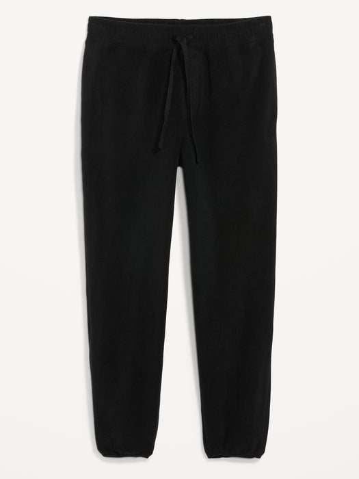 Microfleece Loose Taper Sweatpants for Men - Black