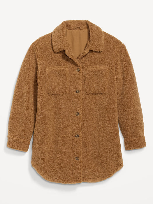 Cozy Sherpa Shacket for Women