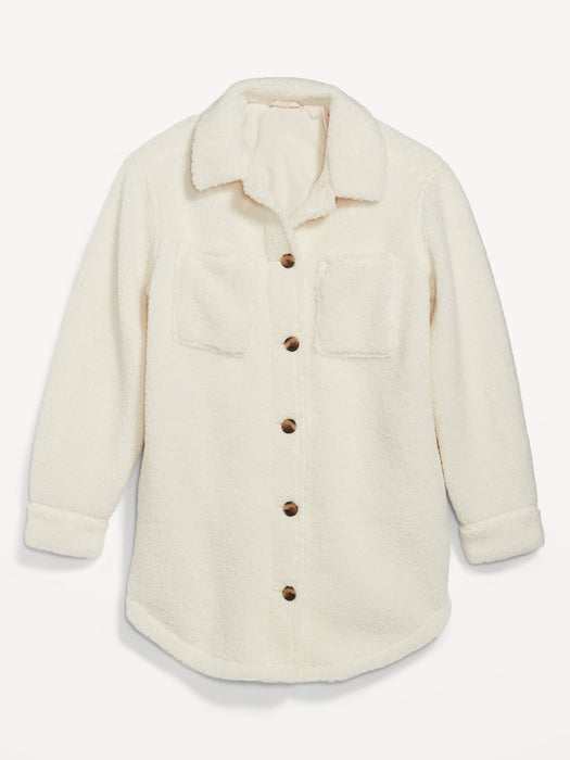 Cozy Sherpa Shacket for Women