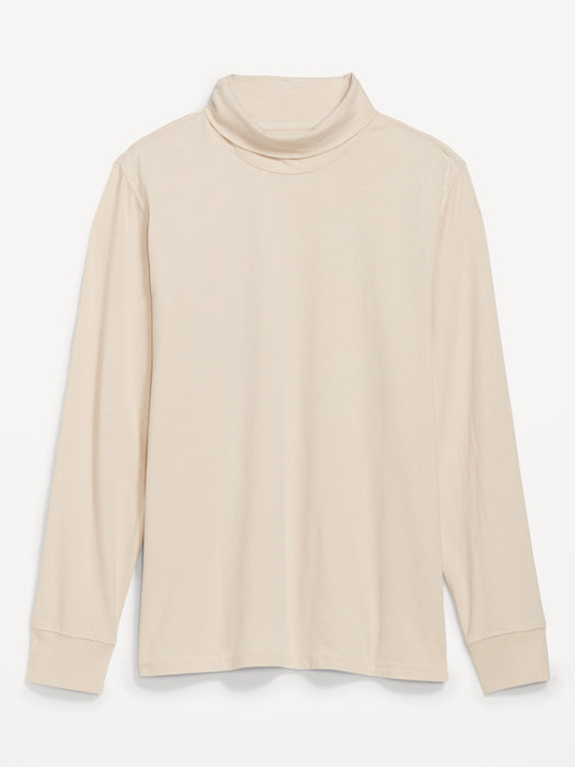 Turtleneck Jersey-Knit Long-Sleeve T-Shirt for Men