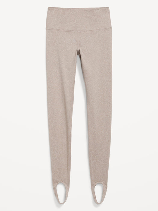 High-Waisted CozeCore Heathered Performance Stirrup Leggings for Women