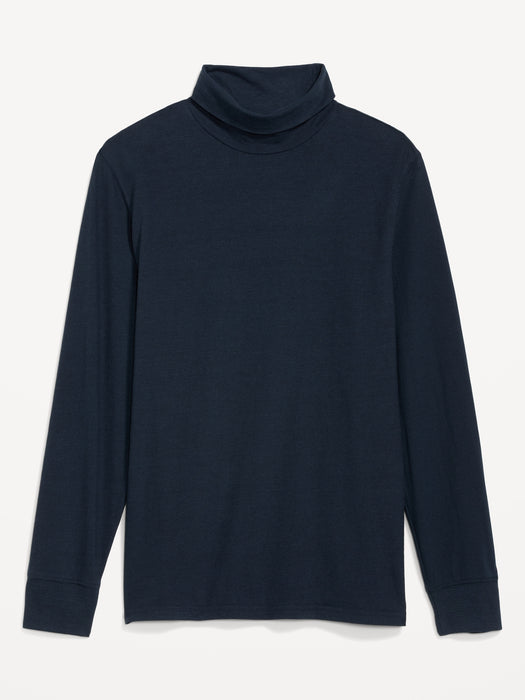 Turtleneck Jersey-Knit Long-Sleeve T-Shirt for Men
