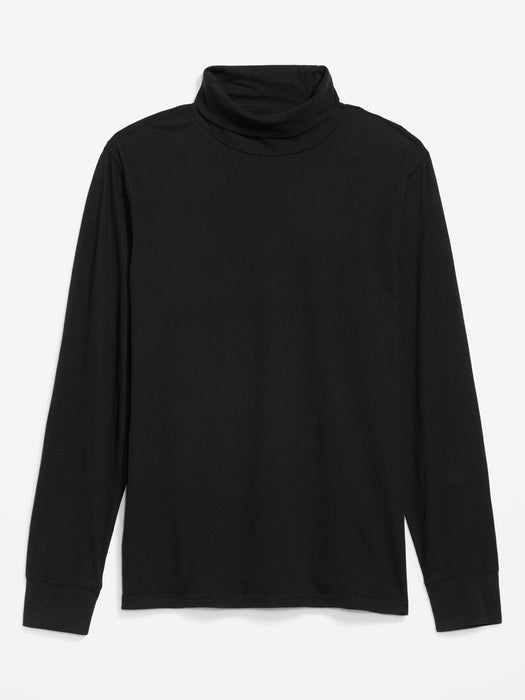 Turtleneck Jersey-Knit Long-Sleeve T-Shirt for Men