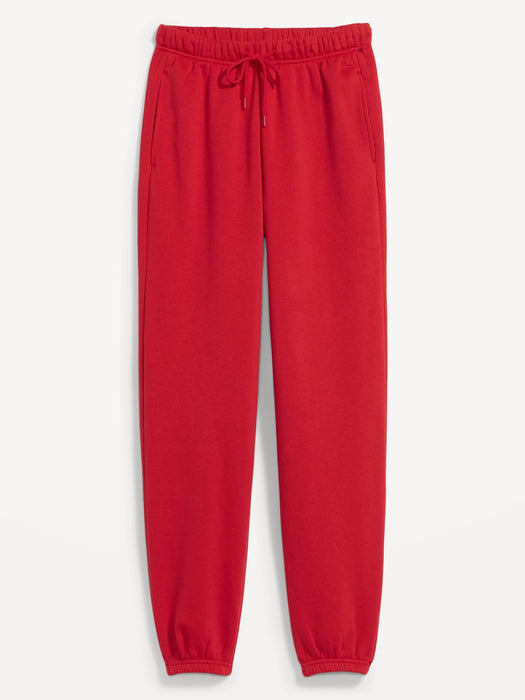 Extra High-Waisted Vintage Sweatpants for Women - Red