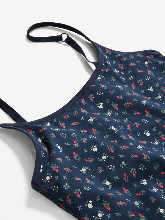 Supima® Cotton-Blend Cami Bralette Top for Women - Blue
